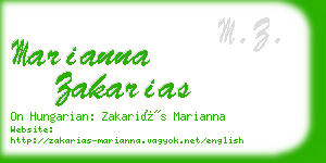 marianna zakarias business card